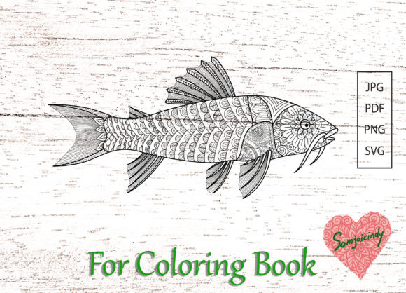 Abstract Armored Catfish for Coloring: A Versatile Graphics Asset