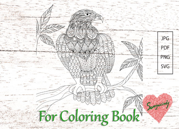 Abstract Eagle for Adult Coloring: A Versatile Graphics Asset