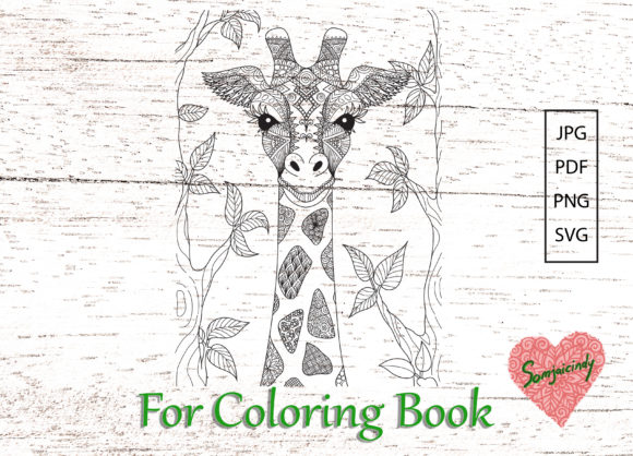 Abstract Giraffe Graphics: A Stylish Coloring Pages Amp Asset