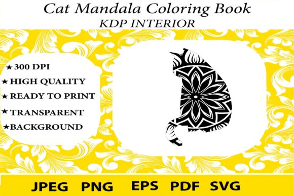Cat Mandala Coloring Book for Adults: A Unique Graphics Asset