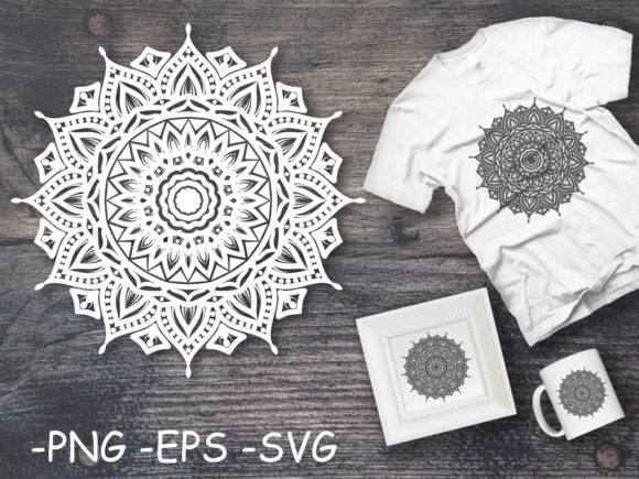 Circular Pattern Mandala Art 103: A Versatile Graphics and Crafts Asset