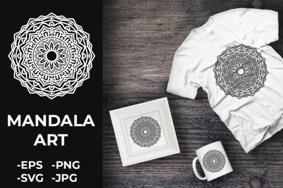 Circular Pattern Mandala Art 268: A Versatile Graphics Asset for Crafts