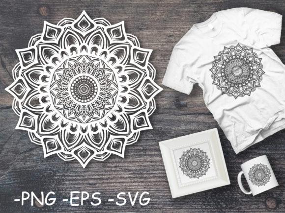 Circular Pattern Mandala Art 37: A Versatile Graphics and Crafts Asset