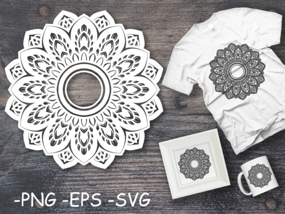 Circular Pattern Mandala Art 99: A Versatile Graphics Asset for Crafts