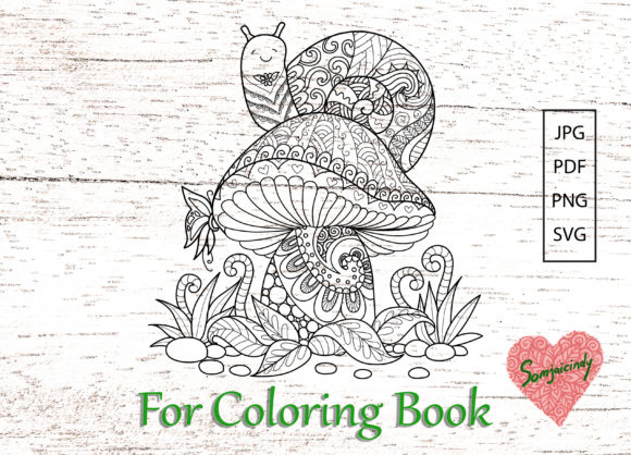 Cute Snail for Adult Coloring: A Perfect Graphics Asset