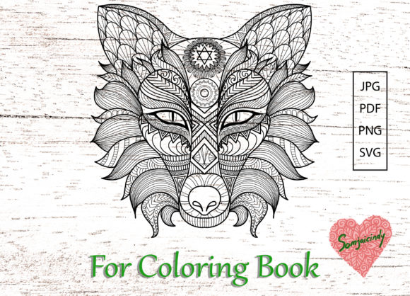 Enhance Your Blog with Fox for Adult Coloring Book Graphics
