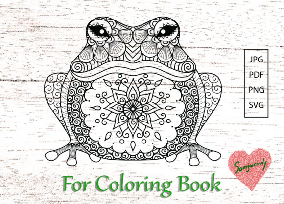 Frog for Adult Coloring Book: A Versatile Graphics Asset
