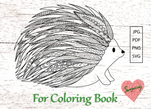 Hedgehog for Adult Coloring Book: A Graphics Gem