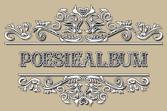 Poesiealbum Vintage Ornamental Frame: A Versatile Graphics and Illustrations Asset