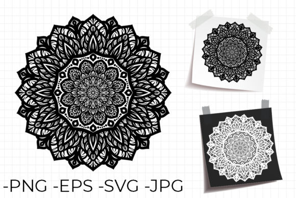 Round Circular Pattern Mandala Art for Crafts